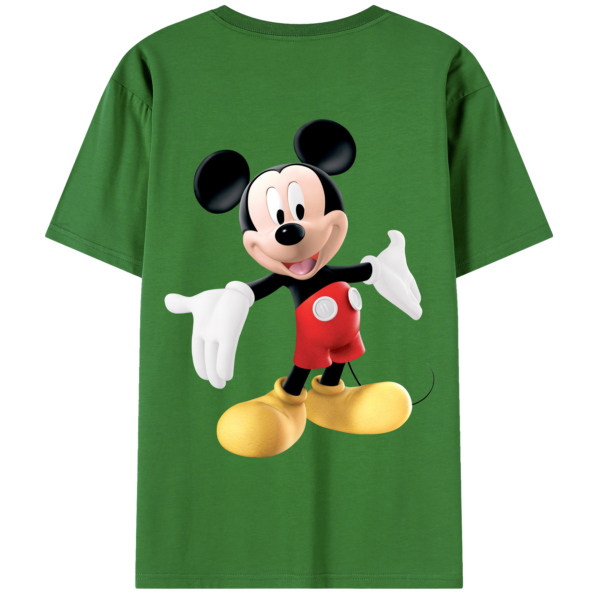 （画像用） ミッキーマウス Mickey Mouse レディース半袖Tシャツ(バックプリント)